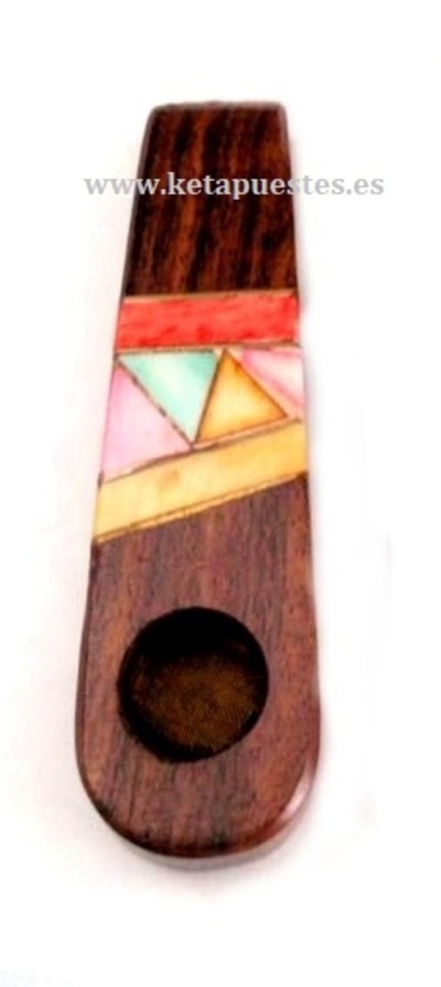 Pipa madera decorada con mosaico ID-225