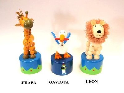 Sacapuntas madera animales móviles