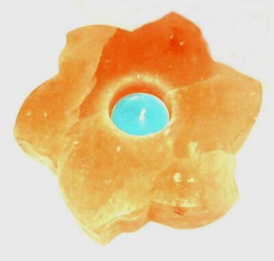 Porta Velas Sal del Himalaya Flor