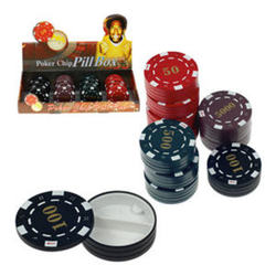 Caja-Pastillero Ficha de Poker