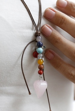 Colgante 7 Chakras con péndulo